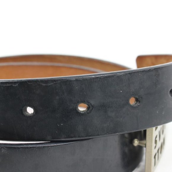 Louis Vuitton 90/36 Black x Silver Outline LV Shadow Belt 52lv218s - Picture 12 of 12